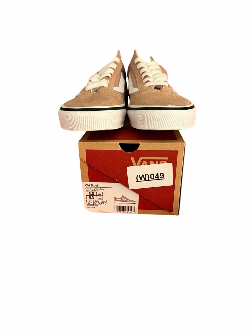 Vans Tan & White Old Skool Low-Top Sneakers